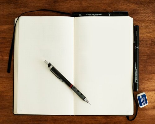 A notebook with handwritten notes